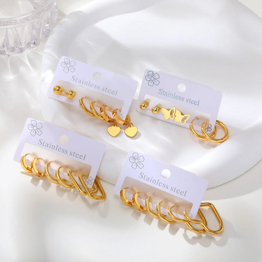 VNOX 6PCS Gold Earrings Set