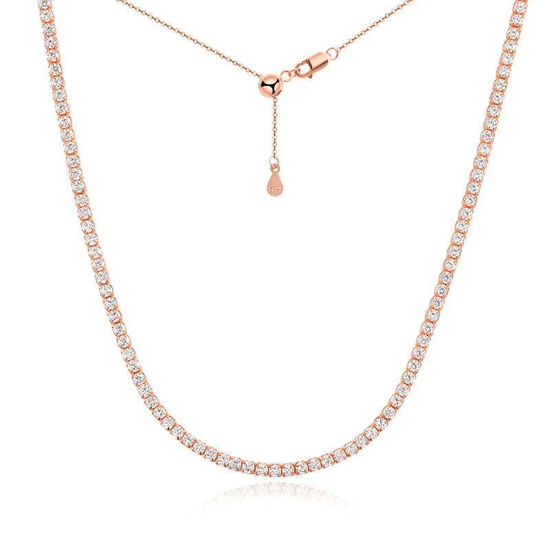 Eternal Glow Moissanite Tennis Necklace