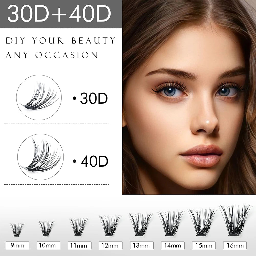 320pcs DIY Lash Clusters Kit 30D-40D with Applicator