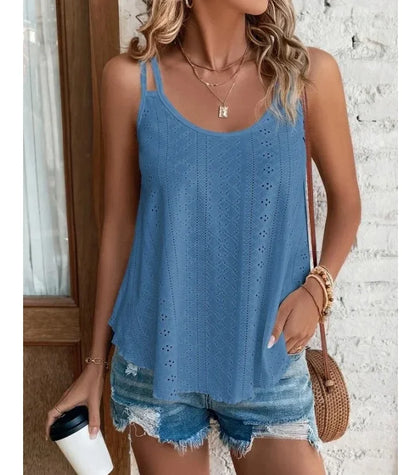 Women’s Boho Blouse with Hollow Out Design