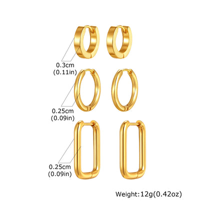 VNOX 6PCS Gold Earrings Set