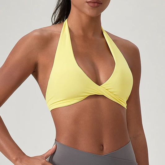 Halter Cross-Back Sports Bra