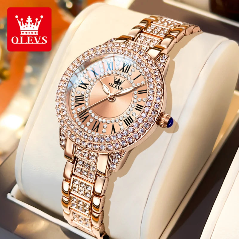Rose Gold Diamond Accent Women’s Quartz Watch
