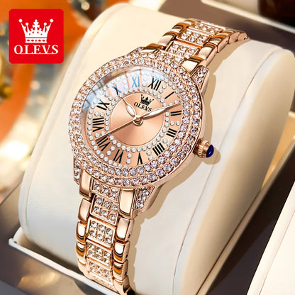 Rose Gold Diamond Accent Women’s Quartz Watch