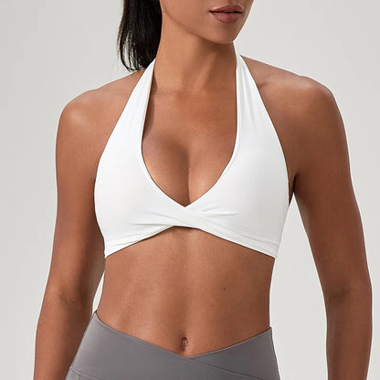 Halter Cross-Back Sports Bra