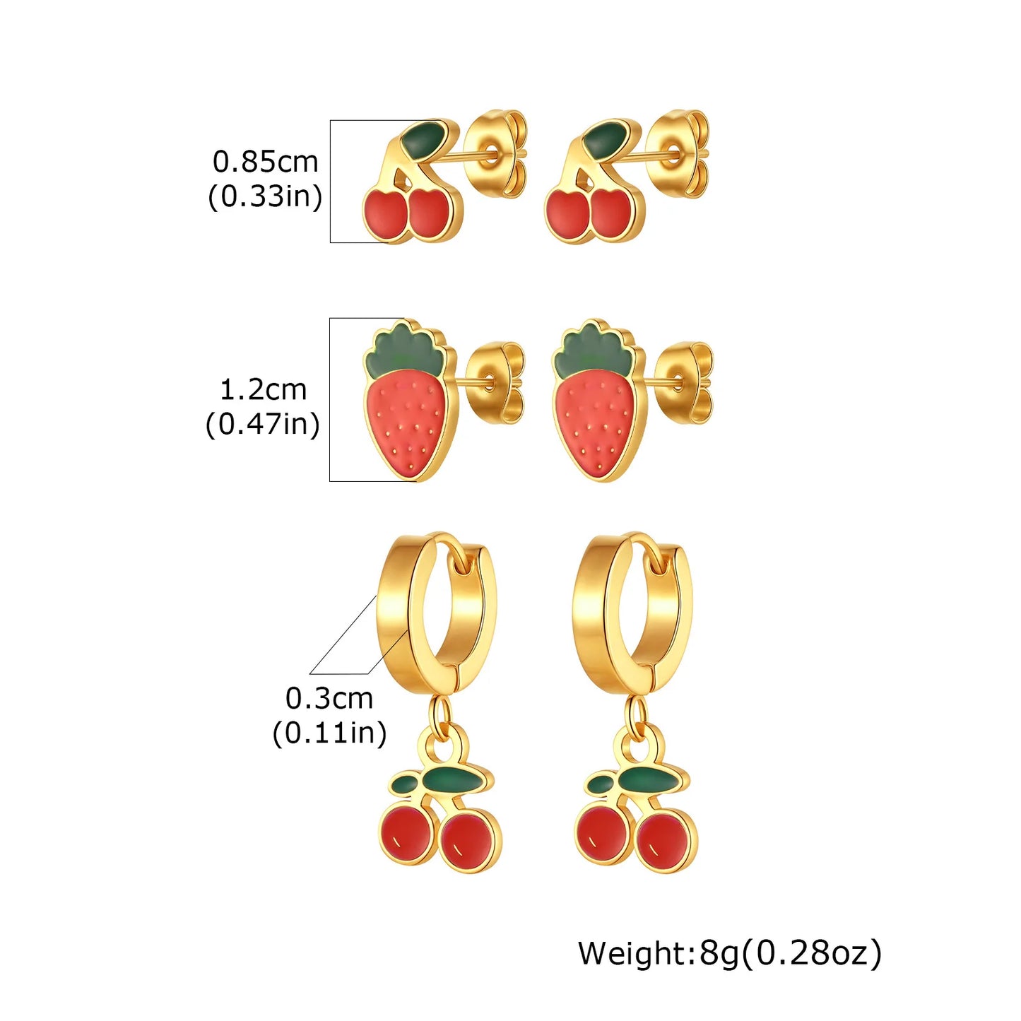 VNOX 6PCS Gold Earrings Set