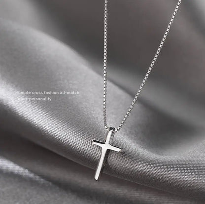 Classic 925 Silver Cross Pendant – Women’s Necklace