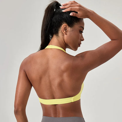 Halter Cross-Back Sports Bra