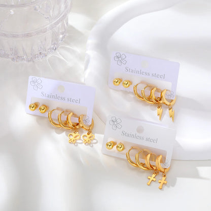 VNOX 6PCS Gold Earrings Set