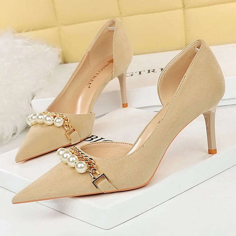 BIGTREE Elegant Chain Heels