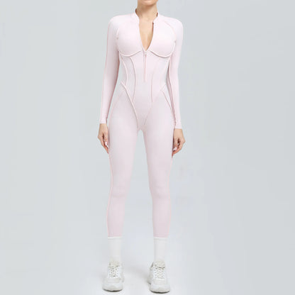 Long-Sleeve Yoga Jumpsuit Set — Sculpt & Move