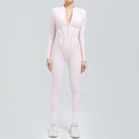 Long-Sleeve Yoga Jumpsuit Set — Sculpt & Move