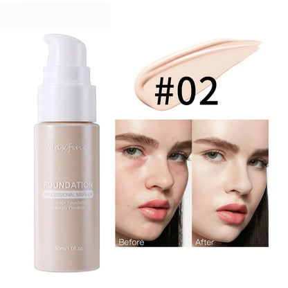 Waterproof Liquid Foundation & Concealer – Sweat-Resistant Professional Finish