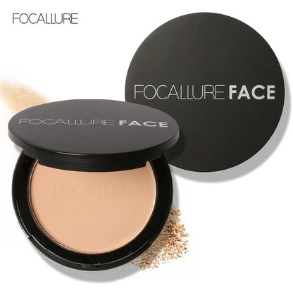 Focallure 3-Color Pressed Powder — Oil Control & Brightening Makeup