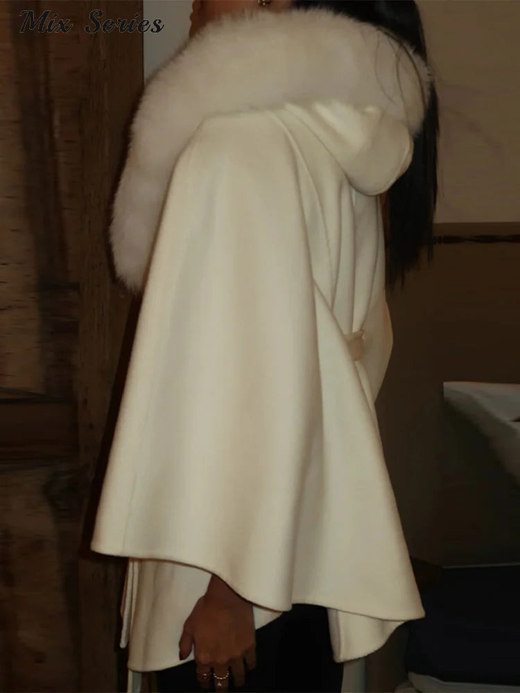 Luxury Faux-Fur Hooded Coat