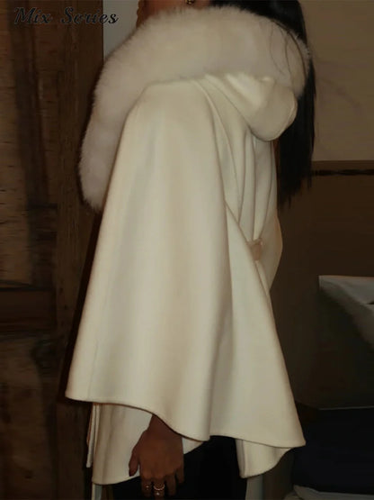 Luxury Faux-Fur Hooded Coat