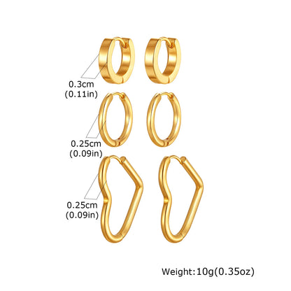 VNOX 6PCS Gold Earrings Set