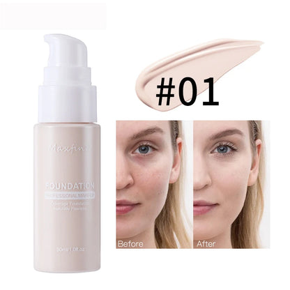 Waterproof Liquid Foundation & Concealer – Sweat-Resistant Professional Finish