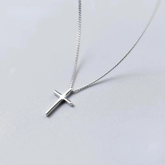 Classic 925 Silver Cross Pendant – Women’s Necklace