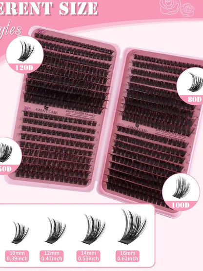 MJ 640pcs DIY Cluster Lash Kit – 30D/40D/50D/60D Pre-Made Fans
