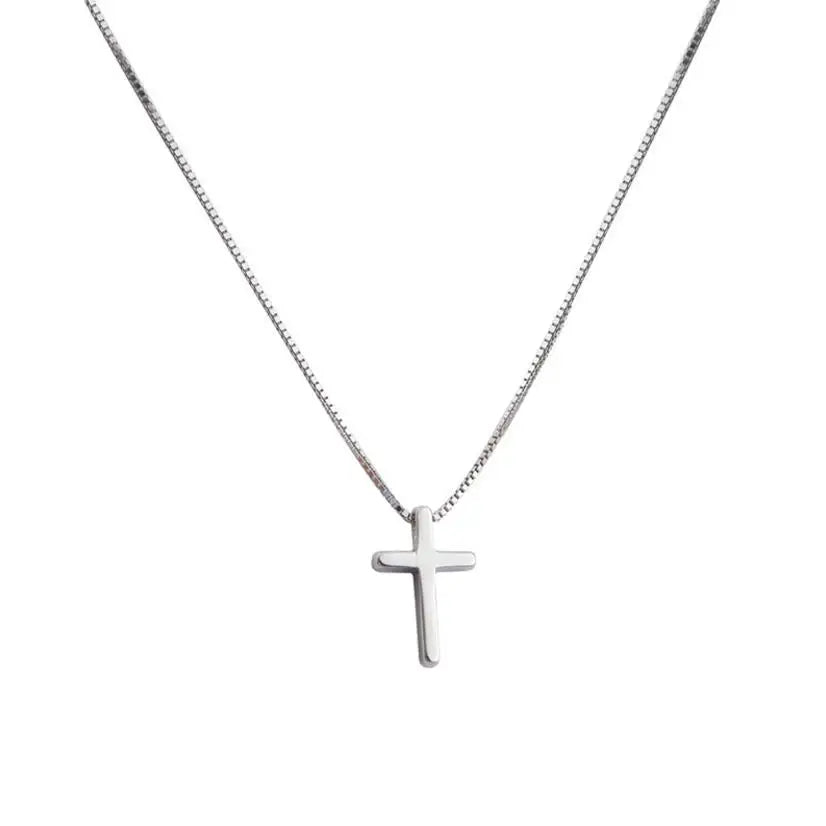 Classic 925 Silver Cross Pendant – Women’s Necklace