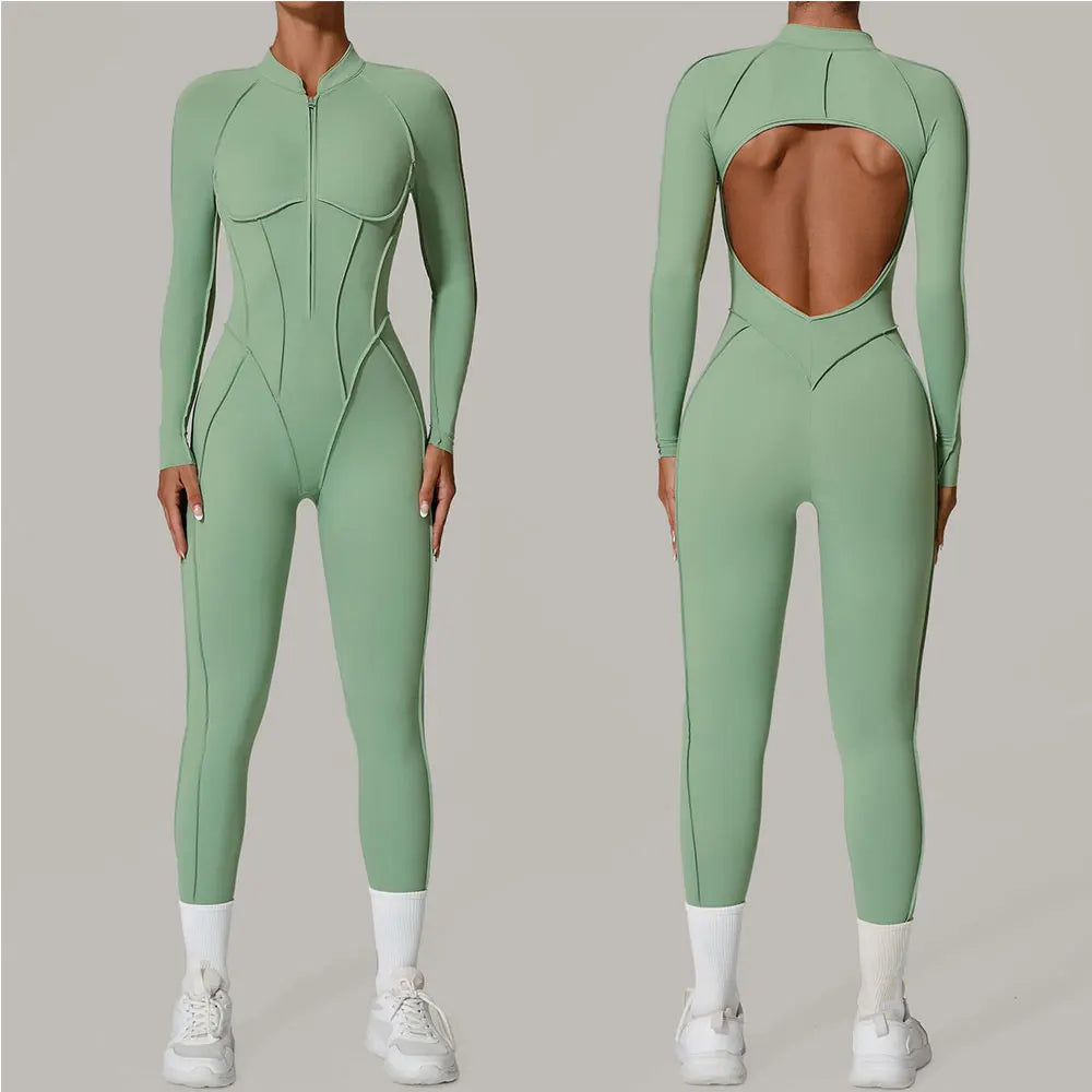 Yoga Suit Gym Set Women Training Sportswear Fitness Long Sleeved
