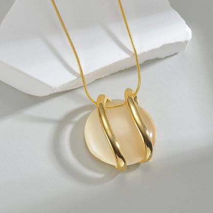 Stainless Steel Natural Stone Stud Earrings & Choker Necklace Set