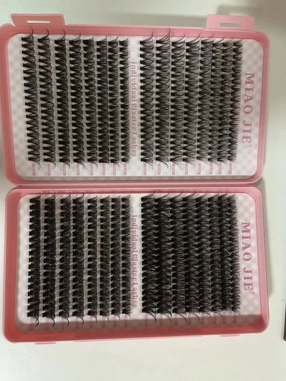 MJ 640pcs DIY Cluster Lash Kit – 30D/40D/50D/60D Pre-Made Fans