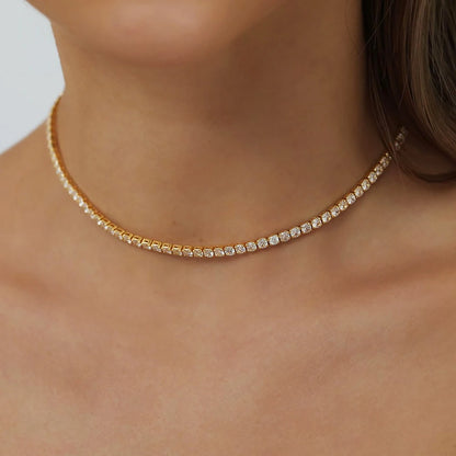 Eternal Glow Moissanite Tennis Necklace