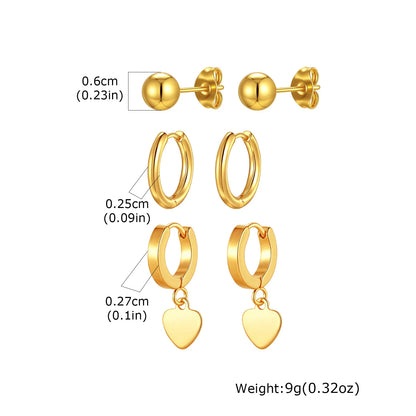 VNOX 6PCS Gold Earrings Set