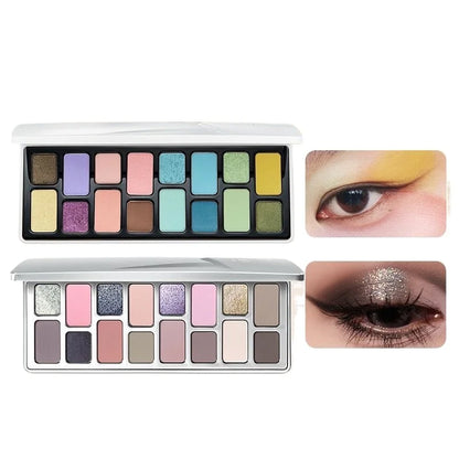 Cheeryep 16-Color Neutral Eyeshadow Palette — Matte & Glitter, Vegan & Cruelty-Free