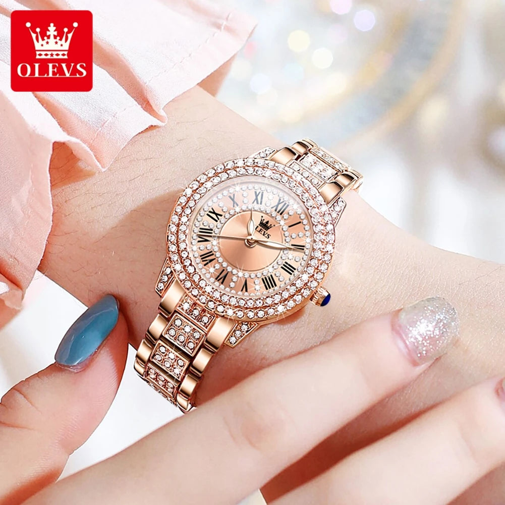 Rose Gold Diamond Accent Women’s Quartz Watch