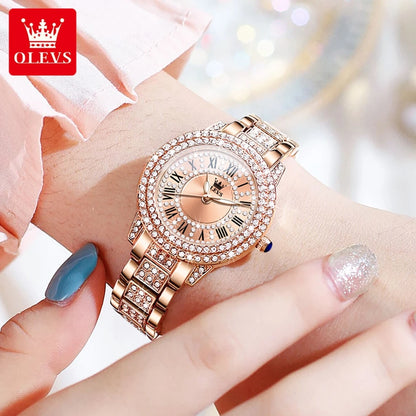 Rose Gold Diamond Accent Women’s Quartz Watch