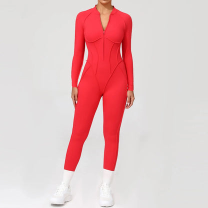 Long-Sleeve Yoga Jumpsuit Set — Sculpt & Move