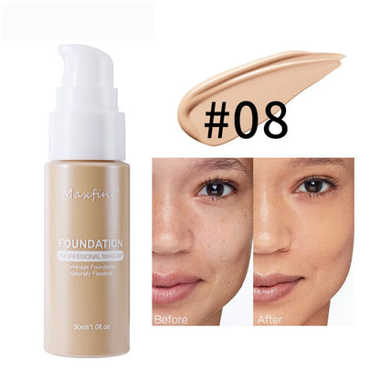 Waterproof Liquid Foundation & Concealer – Sweat-Resistant Professional Finish