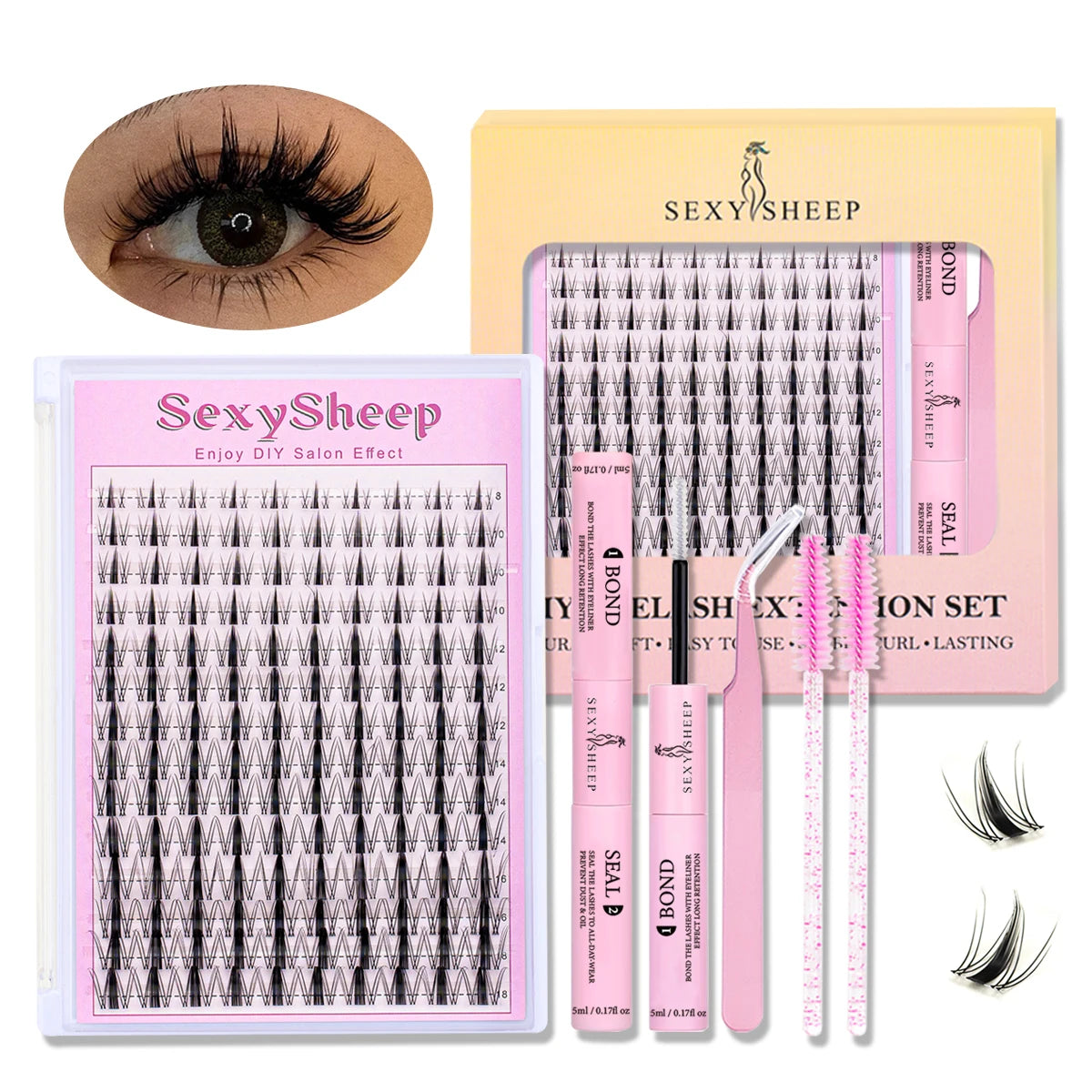 DIY Eyelash Extension Kit – Natural Lash Group Set