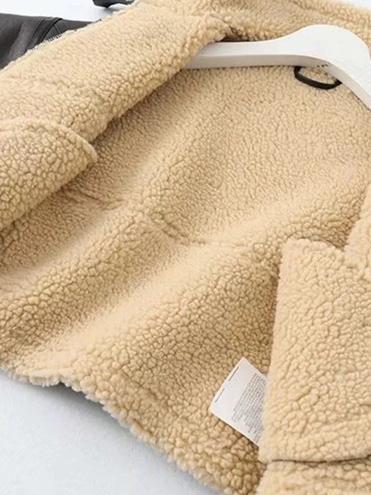 Motorcycle Jacket with Belted Waist