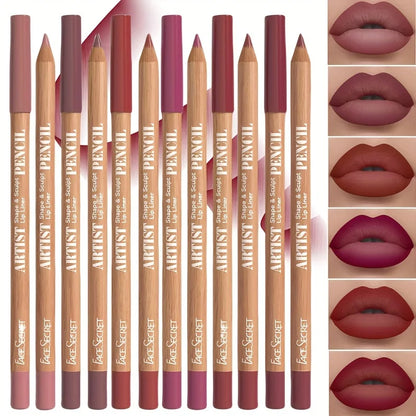 6PCS Velvet Matte Lip Liner Set – Long Lasting & Versatile Shades